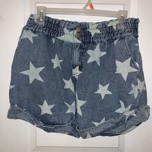 Paperbag Denim Star Shorts